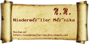 Niedermüller Mónika névjegykártya