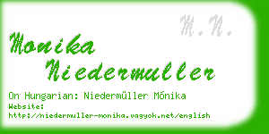 monika niedermuller business card