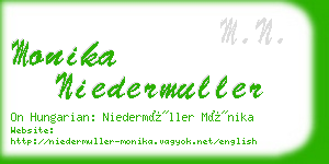 monika niedermuller business card